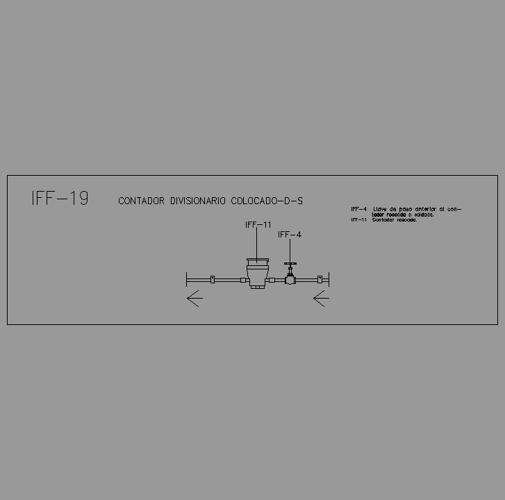 Bloque Autocad Contador divisionario colocado-D-S